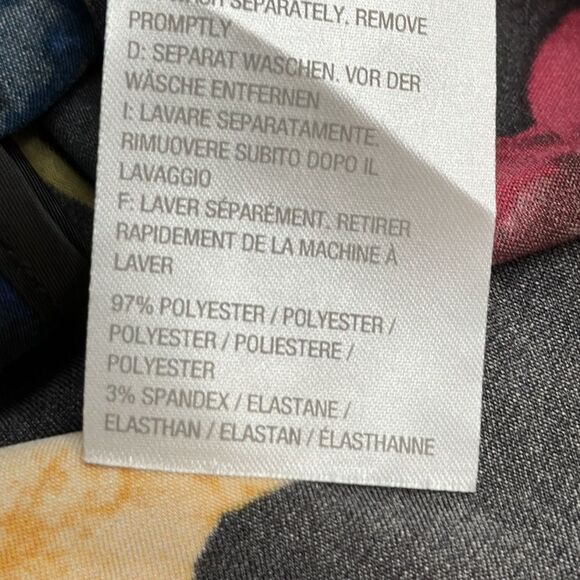 Susan Graver Bomber Jacket Large Floral Stretch Lightweight - Picture 14 of 16